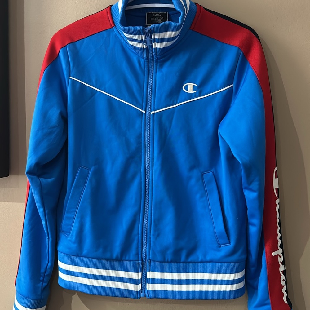 Champion Blue & Red Retro-Inspired Zip Jacket - Picture 5 of 7